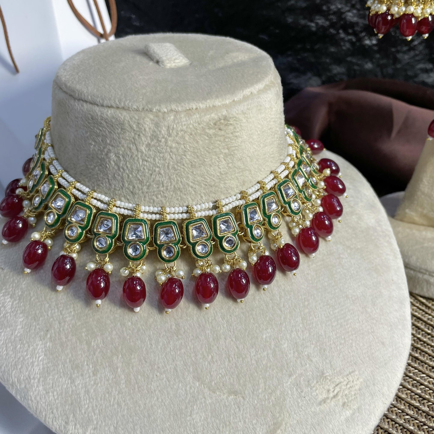 NIZAM PEARL-COLLAR MEDALLION KUNDAN NECKLACES