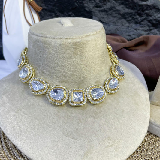 IMPERIAL CRESCENT FILIGREE KUNDAN NECKLACES