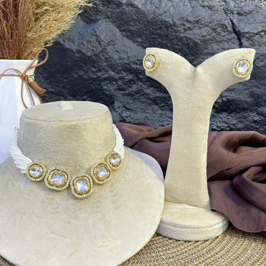 ROYAL CHAKRA PEARL-STRAND KUNDAN NECKLACES
