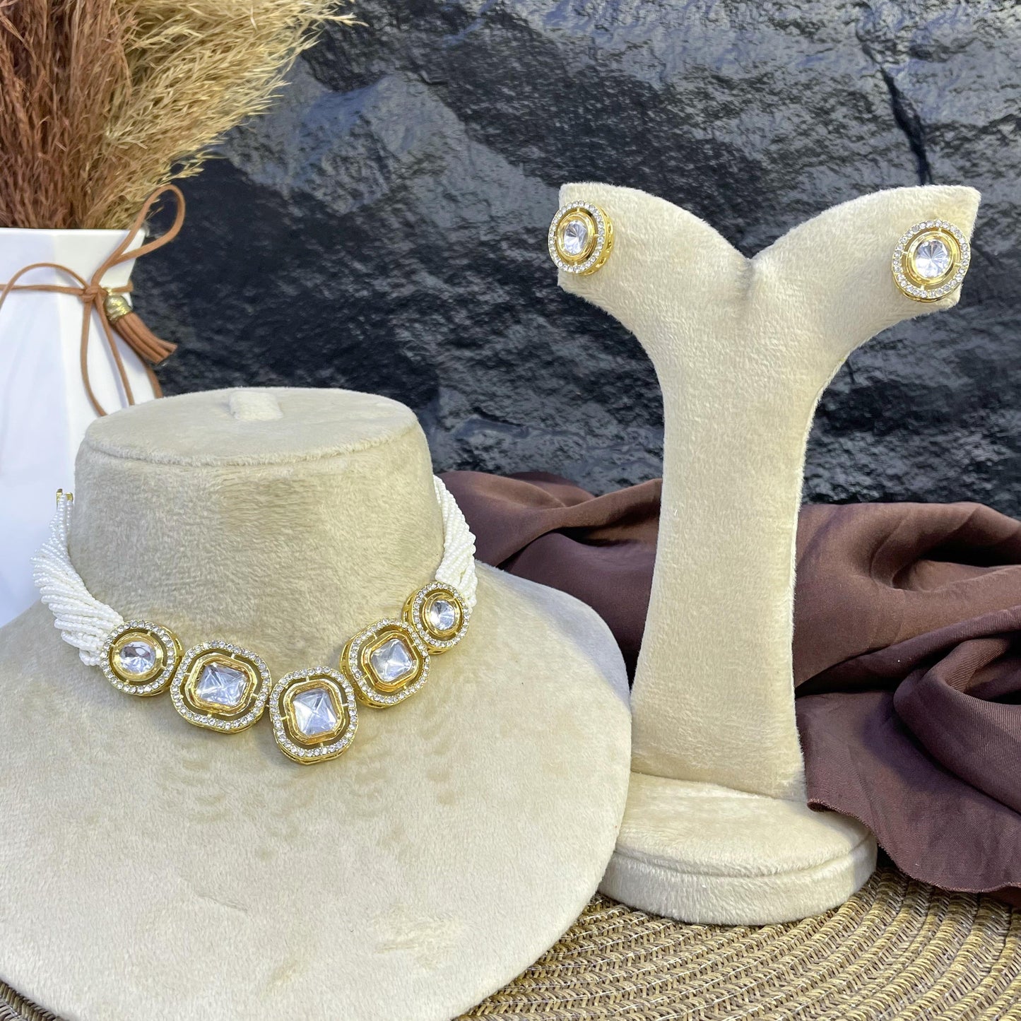 ROYAL CHAKRA PEARL-STRAND KUNDAN NECKLACES