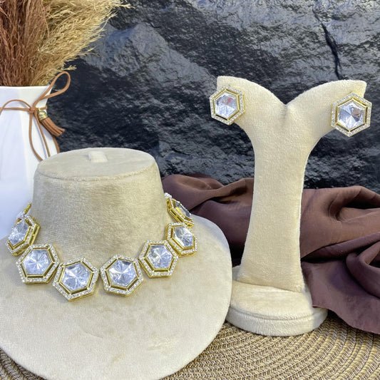 ELITE DUAL-TIERED HALO KUNDAN NECKLACES