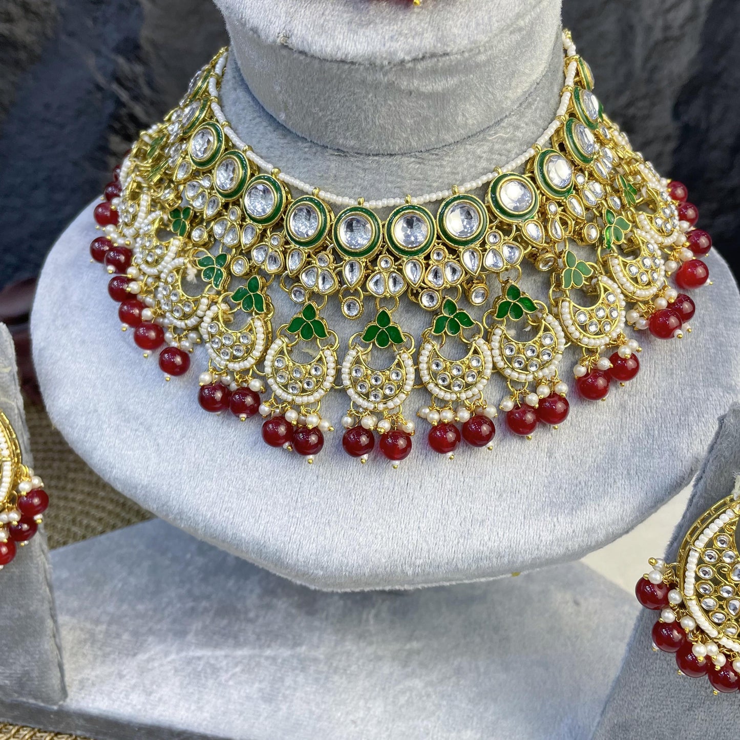 CHAND-SHIKHAR SEMI-CIRCULAR KUNDAN NECKLACES