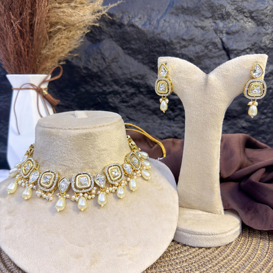 EMPRESS TEARDROP FILIGREE KUNDAN NECKLACES