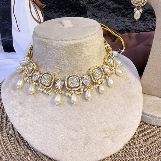 EMPRESS TEARDROP FILIGREE KUNDAN NECKLACES