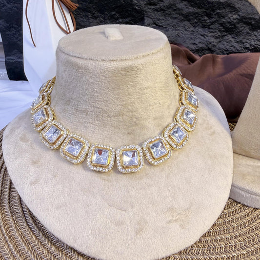 BOTANIC PETAL FRINGE KUNDAN NECKLACES