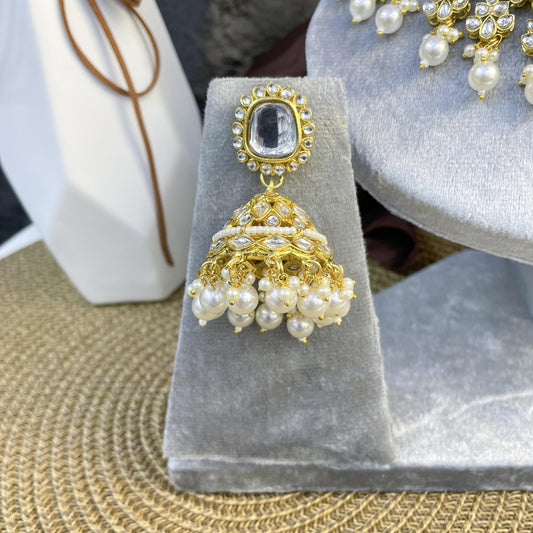 EMPRESS LARGE-OVAL FLORAL KUNDAN NECKLACES