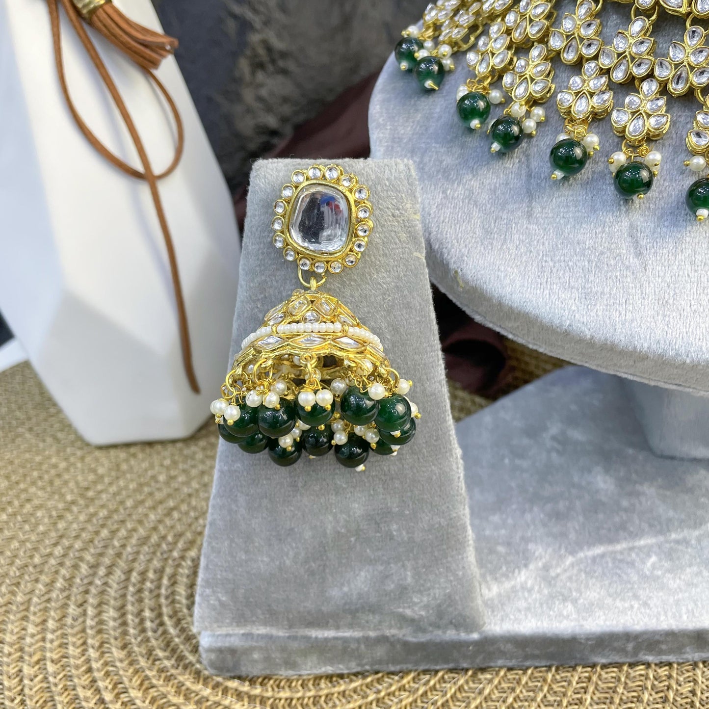 EMPRESS LARGE-OVAL FLORAL KUNDAN NECKLACES