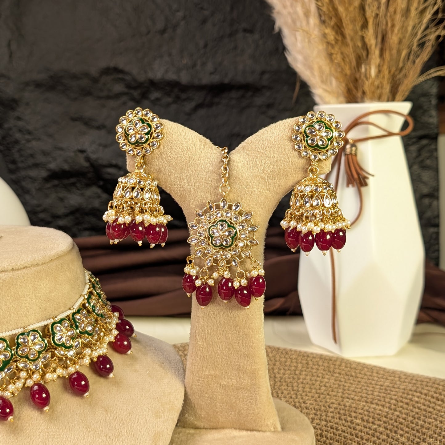 Imperial meenakari kundan necklace