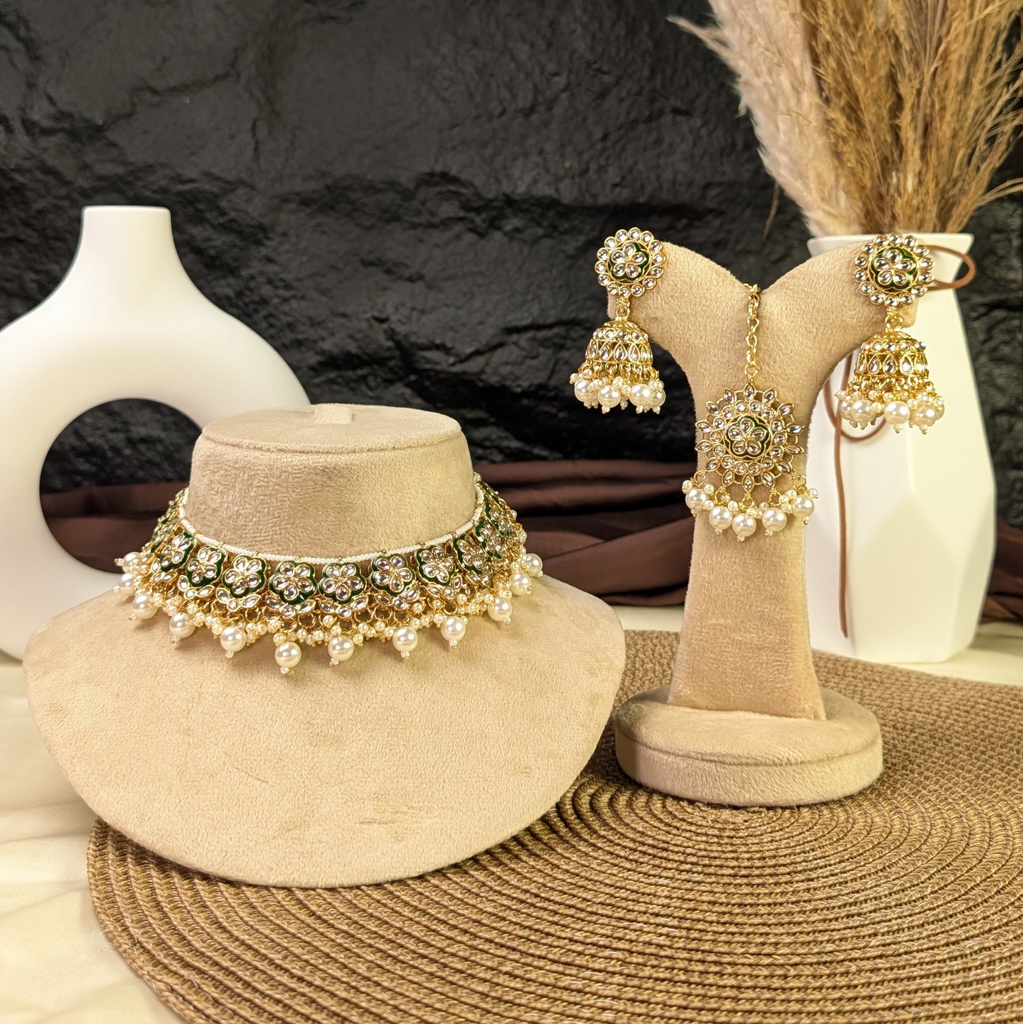 Imperial meenakari kundan necklace