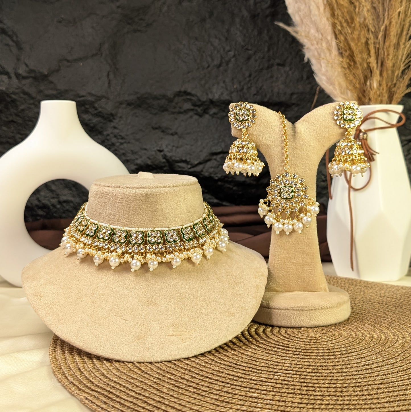 Royal petal kundan necklace
