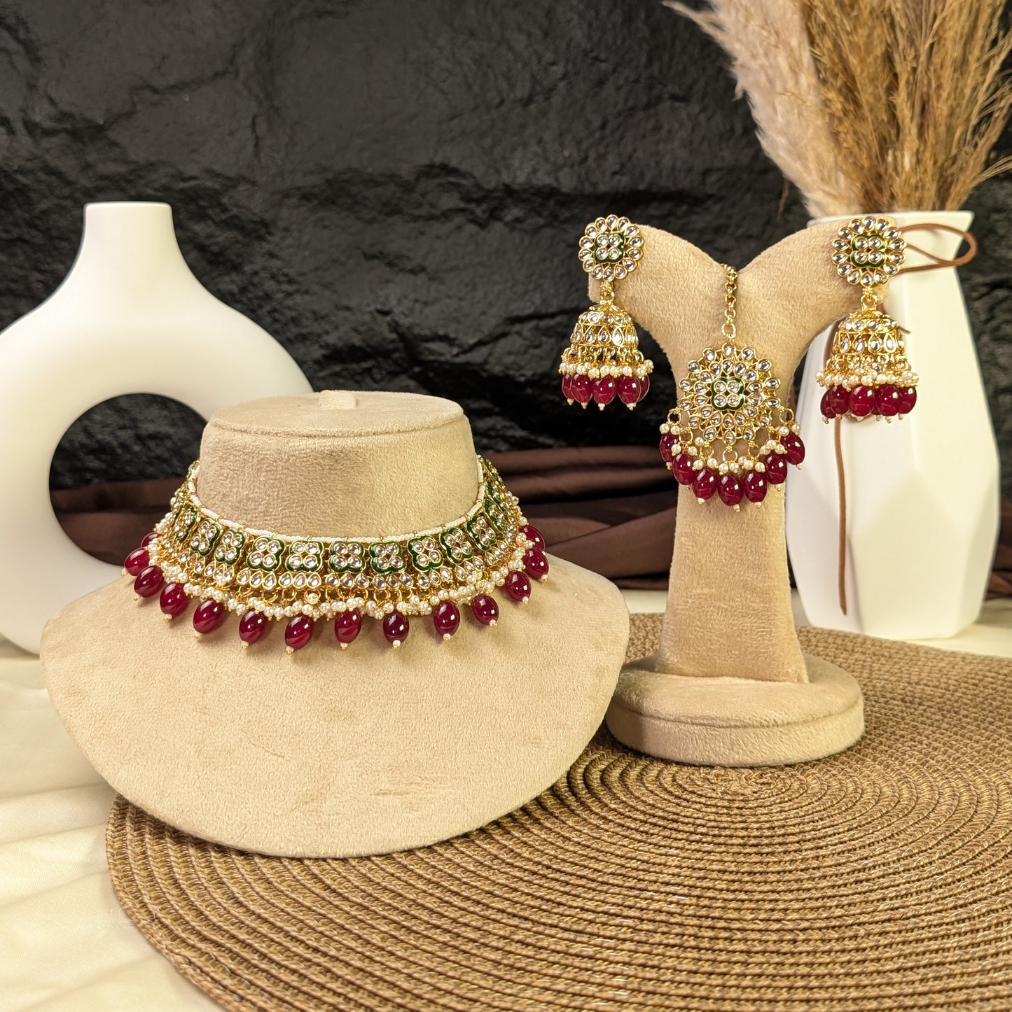 Royal petal kundan necklace