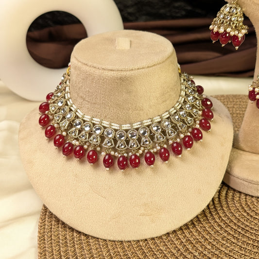 Antique royal petal kundan necklace