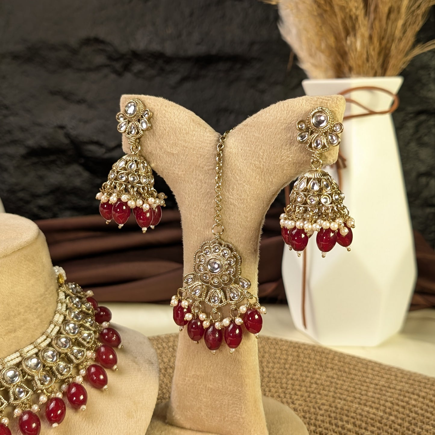 Antique royal petal kundan necklace
