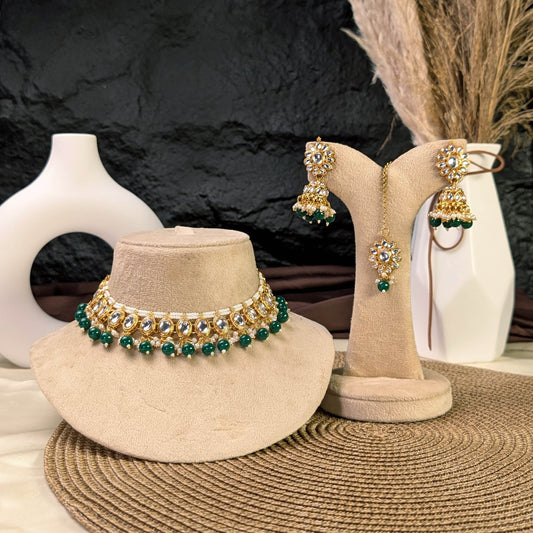 Maharani rose kundan necklace