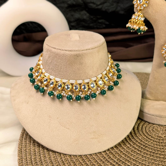 Maharani rose kundan necklace