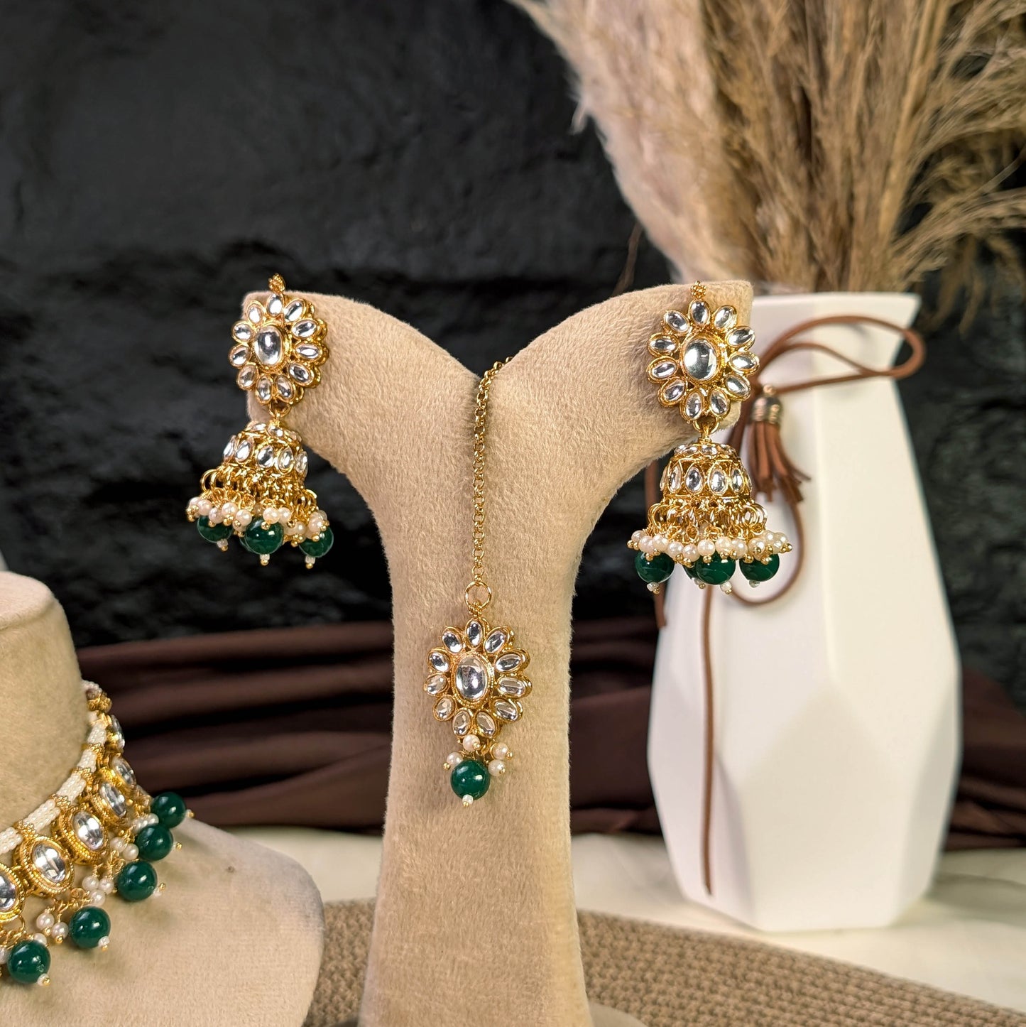 Maharani rose kundan necklace