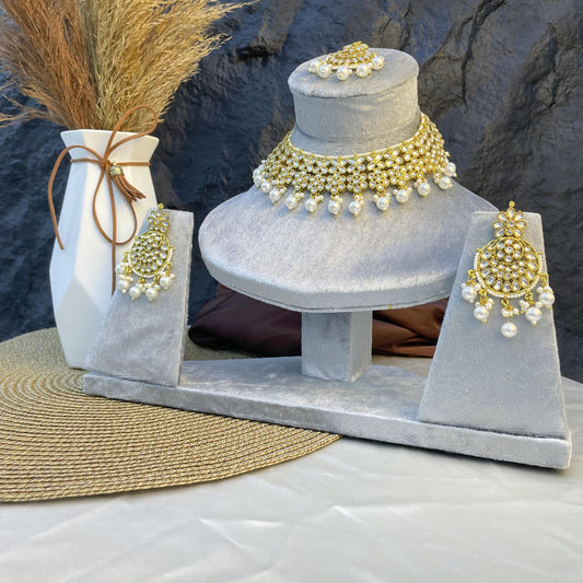 MIRAYA CHAKRA DROP KUNDAN NECKLACES