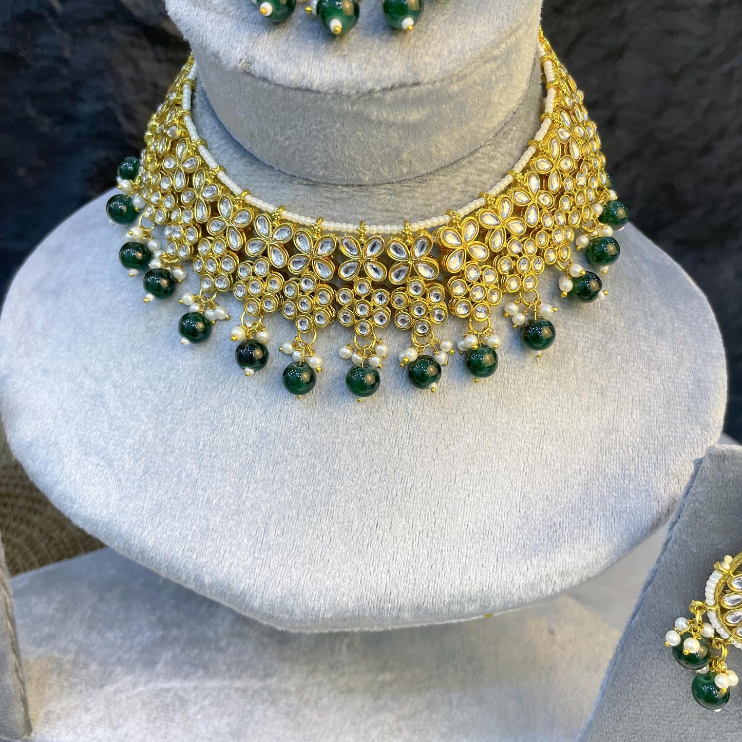 MIRAYA CHAKRA DROP KUNDAN NECKLACES
