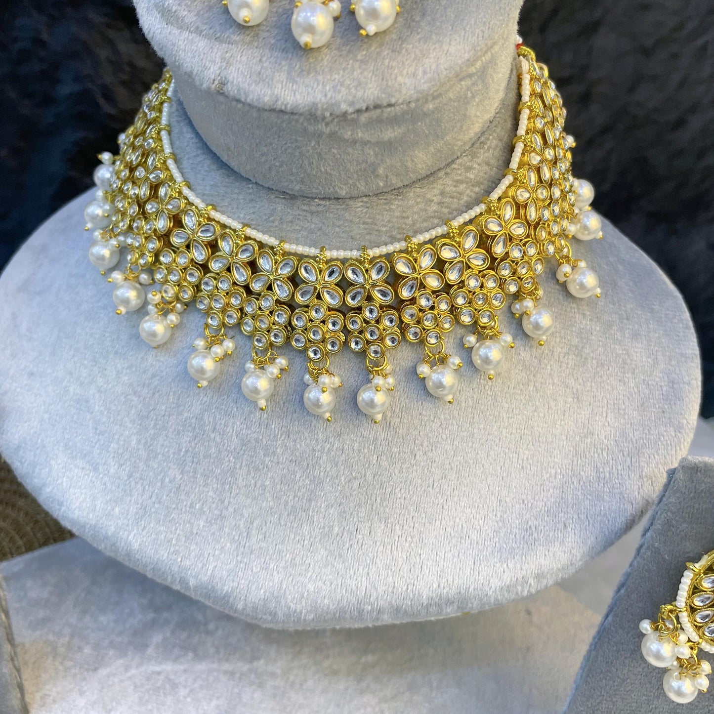 MIRAYA CHAKRA DROP KUNDAN NECKLACES