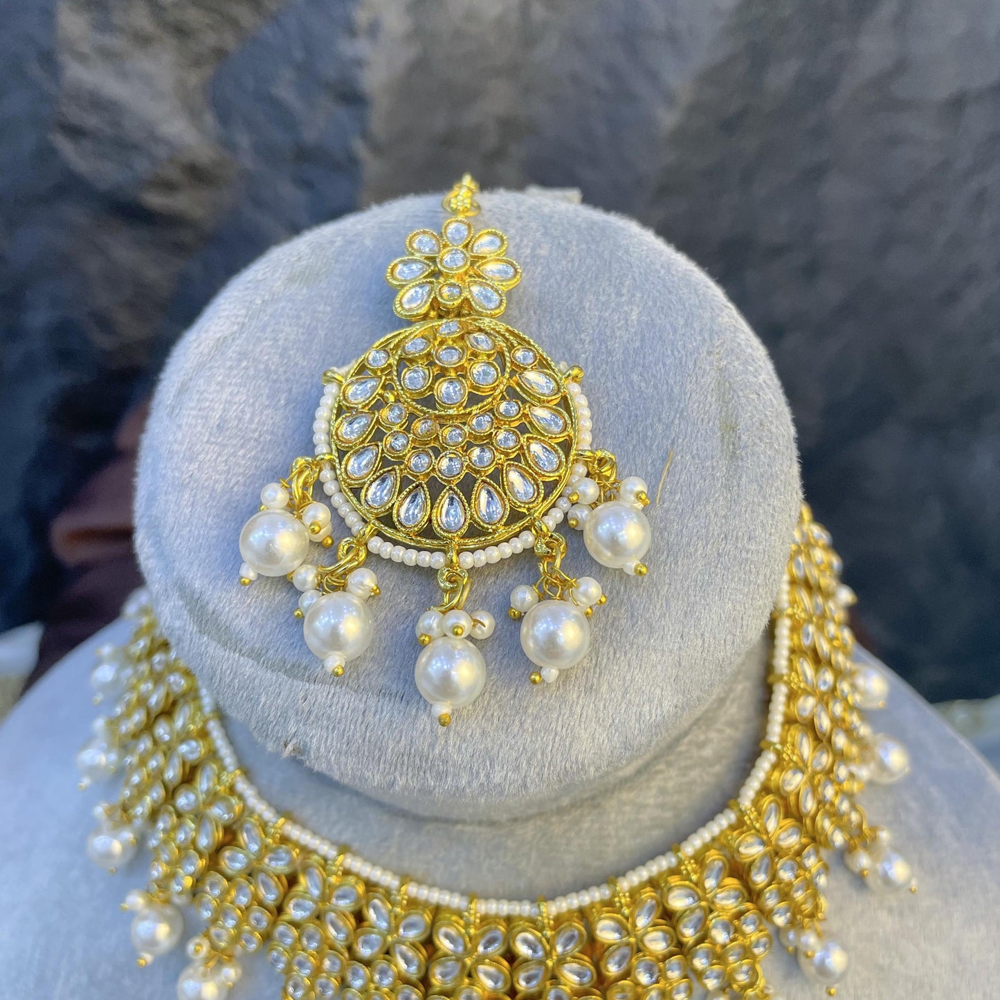 MIRAYA CHAKRA DROP KUNDAN NECKLACES