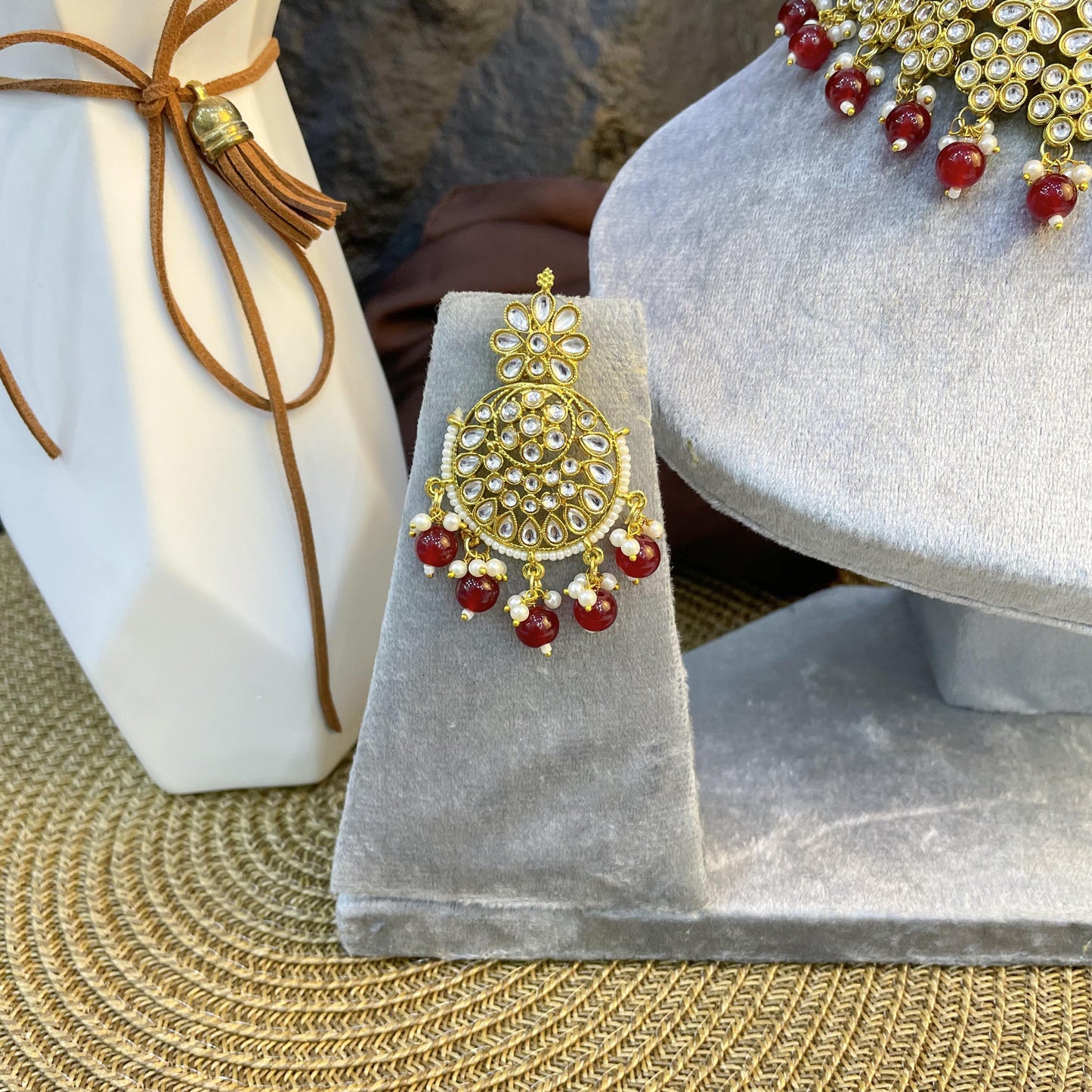 MIRAYA CHAKRA DROP KUNDAN NECKLACES