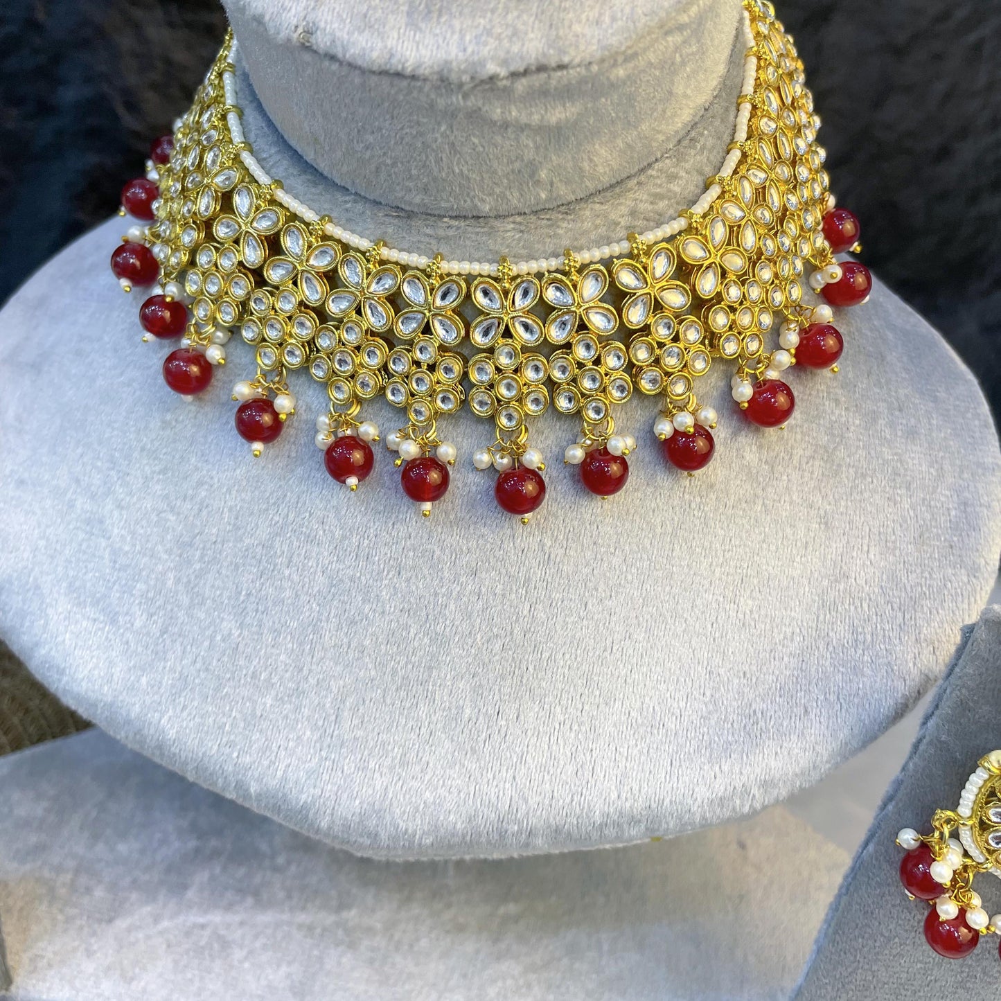 MIRAYA CHAKRA DROP KUNDAN NECKLACES