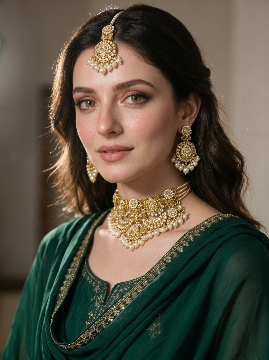 Meenakari Kundan Necklace Set