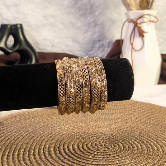 Nilam Glass Rajwari Bangles