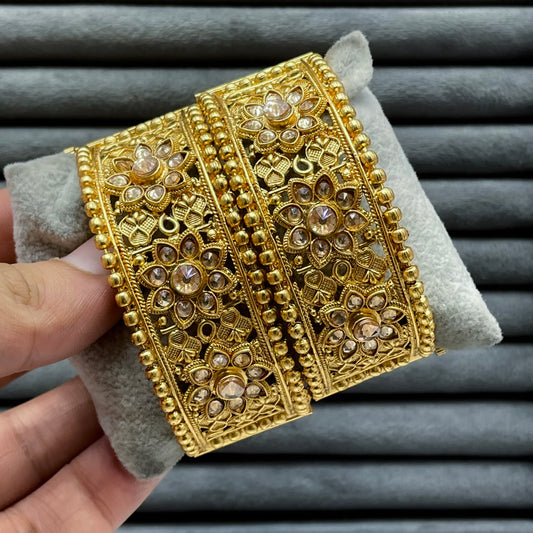 SHAHI GULAB POLKI RAJWARI BANGLES