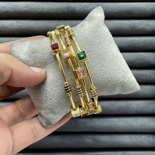 NAVRATNA GULDASTA RAJWARI BANGLES