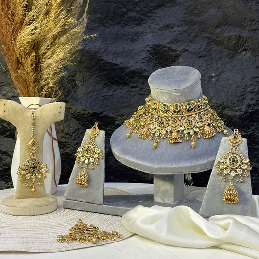 SABZ-E-MALIKA - RAJWARI BRIDAL SET