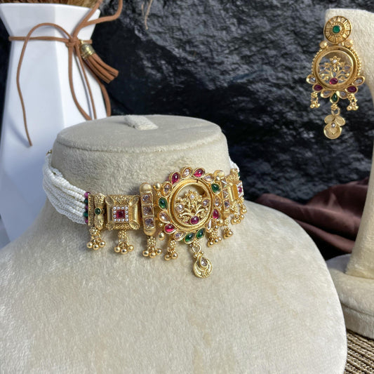 MOTI-MALA RAJWARI CHOKER