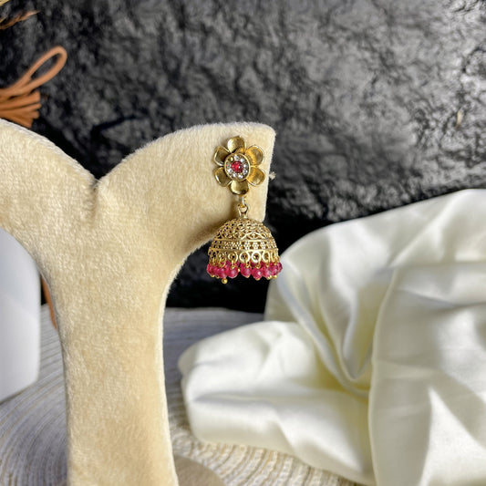 RUBY FLORET RAJWARI EARRINGS
