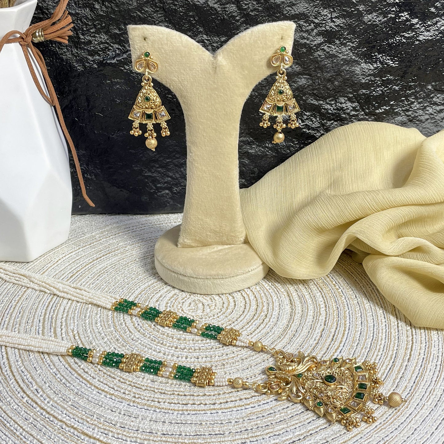 ELITE RAJWARI ARCHED PEARL MALA