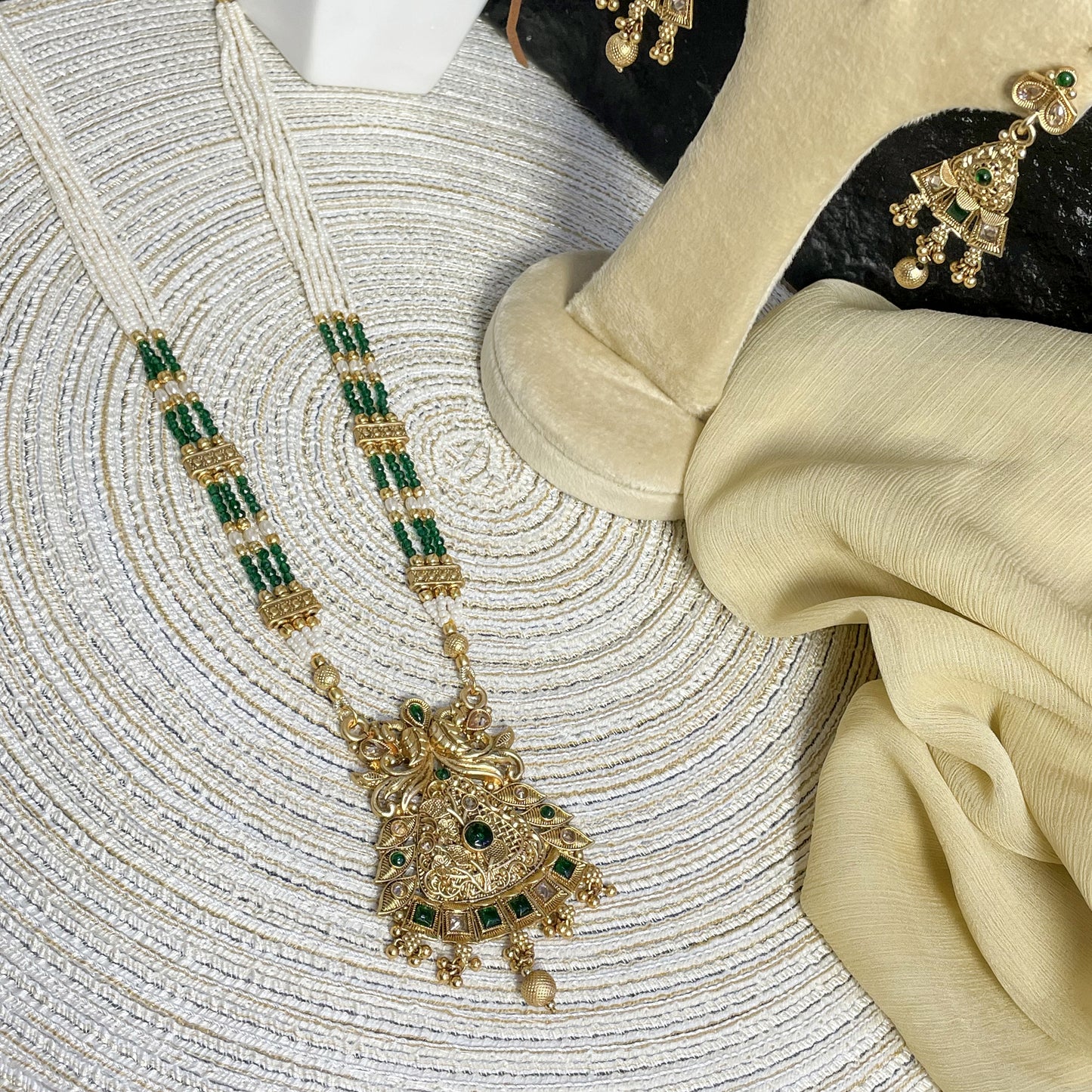 ELITE RAJWARI ARCHED PEARL MALA