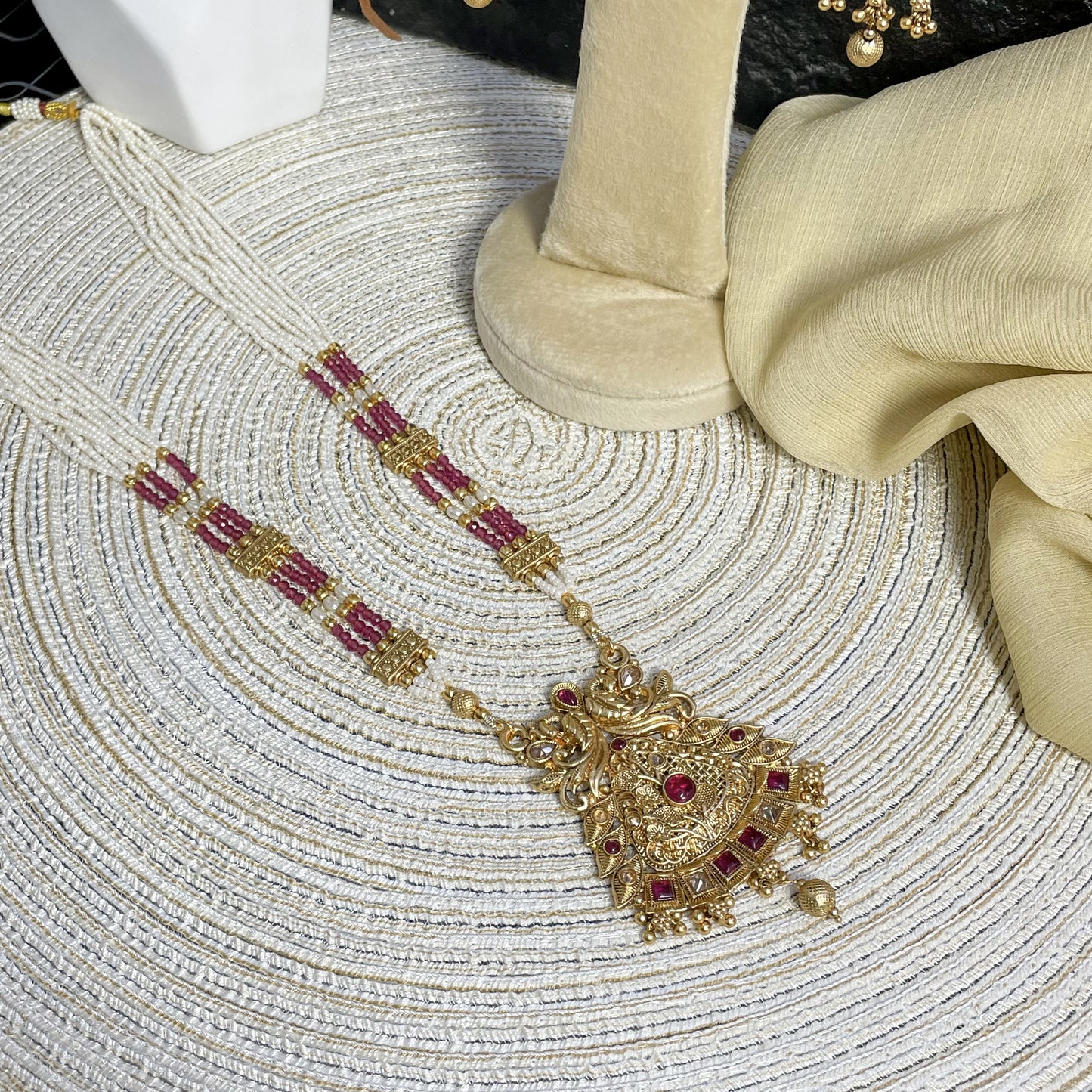 ELITE RAJWARI ARCHED PEARL MALA