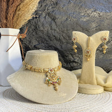 RAJWARI PETAL FILIGREE KUNDAN NECKLACE SET