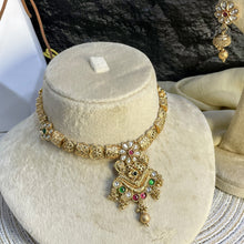 RAJWARI PETAL FILIGREE KUNDAN NECKLACE SET