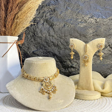 RAJWARI PETAL FILIGREE KUNDAN NECKLACE SET