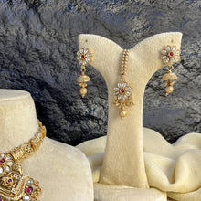 RAJWARI PETAL FILIGREE KUNDAN NECKLACE SET