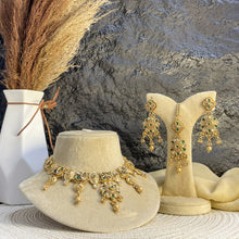 MAJESTIC RAJWARI TEARDROP POLKI NECKLACE SET