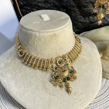 PREMIUM RAJWARI FLORAL MEHRAAB NECKLACE SET
