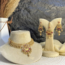 PREMIUM RAJWARI FLORAL MEHRAAB NECKLACE SET