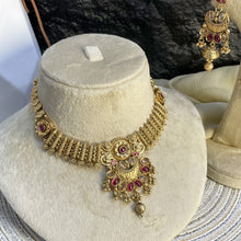 PREMIUM RAJWARI FLORAL MEHRAAB NECKLACE SET