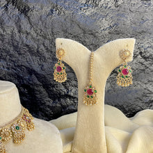 REGAL RAJWARI FLORAL MEHRAAB NECKLACE SET