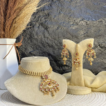 RAJWARI MEHRAAB FLORAL KUNDAN NECKLACE SET