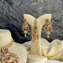 RAJWARI MEHRAAB FLORAL KUNDAN NECKLACE SET