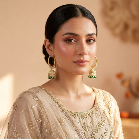 Rani Kundan Jhumkis
