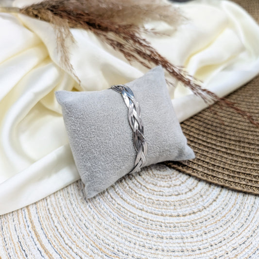 Silver Braided Bracelet