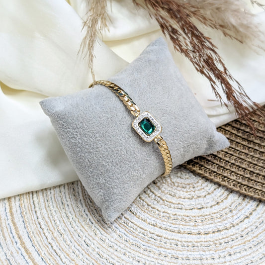 Emerald Curb Bracelet